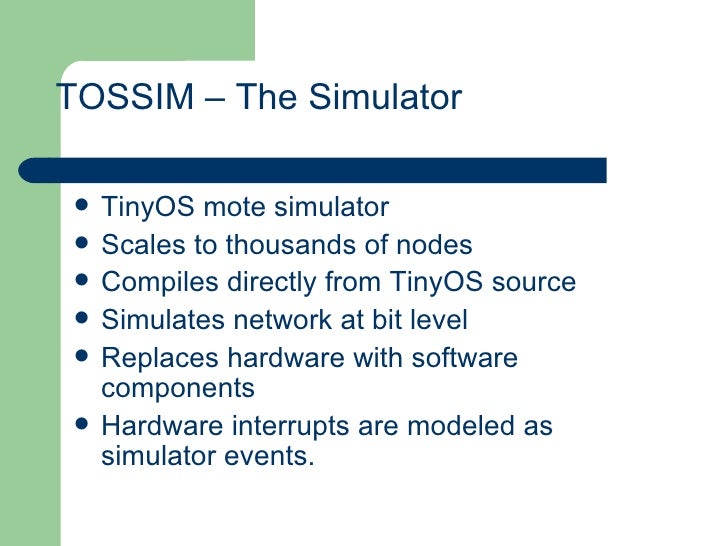 tossim simulator